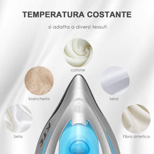 Carica l'immagine nel visualizzatore di Gallery, Ferro da stiro 2400 W - a vapore KotiCidsin - 300 ml - Blu - Ilgrandebazar