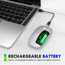 Carica l'immagine nel visualizzatore di Gallery, INPHIC Mouse Bluetooth, Wireless Bluetooth Ricaricabile Argento - B - Ilgrandebazar