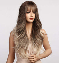 Carica l'immagine nel visualizzatore di Gallery, LEMEIZ Parrucca con frangetta Ombre Sandy Blonde