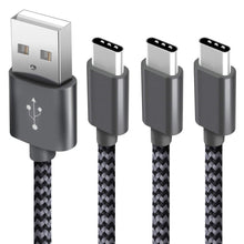Carica l'immagine nel visualizzatore di Gallery, GERETIN Cavo USB Type-C [3 Pezzi,1m+2m+2m] C Nylon Intrecciato Cavi...