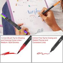 Carica l'immagine nel visualizzatore di Gallery, Hethrone Pennarelli Acquerello Professionali 100 Colori Brush Multicolore - Ilgrandebazar