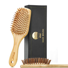 Carica l'immagine nel visualizzatore di Gallery, BFWood Spazzola Capelli in bambù per massaggiare il cuoio capelluto - bamboo - Ilgrandebazar