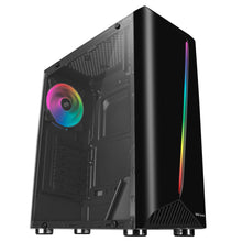 Carica l'immagine nel visualizzatore di Gallery, Mars Gaming MCX, custodia PC ATX, vetro temperato, ventola RGB DUAL RING Nero - Ilgrandebazar