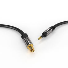 Carica l'immagine nel visualizzatore di Gallery, Cavo Mini TOSLINK, Audio Ottico Digitale 1m, Nero/Grigio - Ilgrandebazar