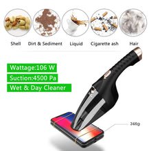 Carica l'immagine nel visualizzatore di Gallery, CLY Aspirapolvere per Auto LED Potente DC12V 106W 4500PA