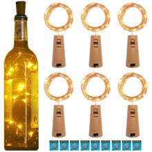 Carica l'immagine nel visualizzatore di Gallery, kolpop 3M 30 LED Luci per Bottiglia (6 pezzi), Lucine a Batteria, Filo... - Ilgrandebazar