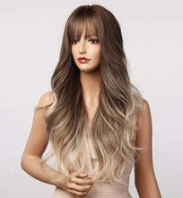 Carica l'immagine nel visualizzatore di Gallery, LEMEIZ Parrucca con frangetta Ombre Sandy Blonde