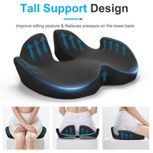 Carica l'immagine nel visualizzatore di Gallery, Ajiteogy Cuscino del Sedile,Cuscino Coccige,Cuscino Memory Foam Sedia Sollievo dalla Pressione per Anca, Coccige, Sciatica