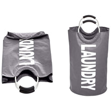 Carica l'immagine nel visualizzatore di Gallery, AmazonBasics - Cesto per il bucato in tessuto con manico Grigio Scuro - Ilgrandebazar