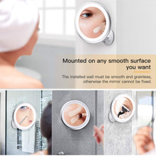 Carica l'immagine nel visualizzatore di Gallery, Bestope - Specchio da Trucco con ingrandimento 10x, Illuminato in 16, Bianco