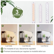 Carica l'immagine nel visualizzatore di Gallery, Lampada Scrivania 36 LED USB, Ricaricabile con 180° Moderno, Bianco