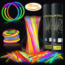 Carica l'immagine nel visualizzatore di Gallery, Applife Braccialetti Luminosi Starlight Fluorescenti BRACCIALI Disco Fluo DJ (200 Pezzi)