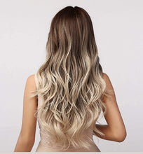 Carica l'immagine nel visualizzatore di Gallery, LEMEIZ Parrucca con frangetta Ombre Sandy Blonde