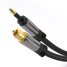 Carica l'immagine nel visualizzatore di Gallery, Cavo Mini TOSLINK, Audio Ottico Digitale 1m, Nero/Grigio - Ilgrandebazar