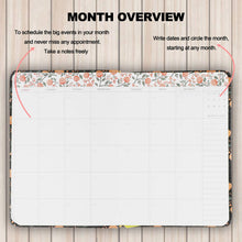 Carica l'immagine nel visualizzatore di Gallery, Agenda giornaliera con calendario, organizer, 7.48*5.31in White Raspberry - Ilgrandebazar