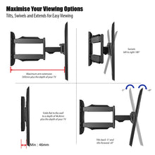 Carica l'immagine nel visualizzatore di Gallery, Invision Supporto TV - Ultra Sottile M / Inclinabile e Girevole, Nero - Ilgrandebazar