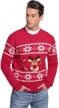 Carica l'immagine nel visualizzatore di Gallery, Abollria Maglione da Uomo per Natale Maglie Maniche Lunghe per Autunno Inverno Pullover Maglione per Natale
