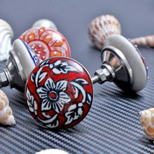 Carica l'immagine nel visualizzatore di Gallery, 20 pomelli in ceramica, stile vintage e con motivi floreali misti; ideali... - Ilgrandebazar