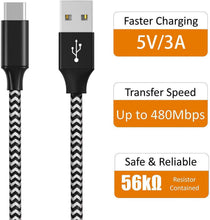 Carica l'immagine nel visualizzatore di Gallery, Cavo USB C, 5Pezzi[0.25M 0.5M 1M 2M 3M] 3A Nylon Type-C di Rapida... - Ilgrandebazar