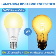Carica l'immagine nel visualizzatore di Gallery, ZIKEY Lampadina LED E27, 12W Equivalenti a 100W, A65 Luce Bianca Calda - Ilgrandebazar