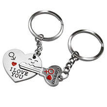 Carica l'immagine nel visualizzatore di Gallery, Ducomi® I love you - Coppia di Portachiavi Complementari Amore - 1 Argento - Ilgrandebazar