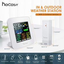 Carica l'immagine nel visualizzatore di Gallery, HOCOSY Stazione Meteo con 3 Sensore Esterno, Meteorologica Sensor - Ilgrandebazar