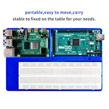Carica l'immagine nel visualizzatore di Gallery, GeeekPi Raspberry Pi 4 Holder ABS Breadboard Holder,5 in 1 Base Blu