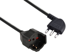 Carica l'immagine nel visualizzatore di Gallery, Electraline 46109 Prolunga 5 mt spina 16A e presa polivalente 5 mt, Nero - Ilgrandebazar