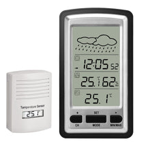 Carica l'immagine nel visualizzatore di Gallery, HopCentury Wireless Digital Termometro Igrometro Stazione meteo Argento - Ilgrandebazar