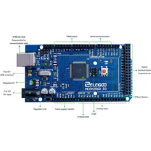 Carica l'immagine nel visualizzatore di Gallery, Elegoo Mega 2560 R3 Board ATmega2560 ATMEGA16U2 + Cavo USB Compatibile Blue - Ilgrandebazar