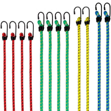 Carica l'immagine nel visualizzatore di Gallery, PRETEX Set da 12 Cavi Elastici Porta pacchi con blu, giallo, verde, rosso - Ilgrandebazar