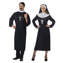Carica l'immagine nel visualizzatore di Gallery, Smiffys Costume religioso, nero, con abito e copricapo, taglia M - Ilgrandebazar