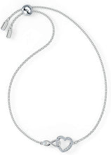 Carica l'immagine nel visualizzatore di Gallery, Swarovski Braccialetto Infinity Heart, Bianco, Placcato Rodio