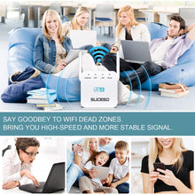 Carica l'immagine nel visualizzatore di Gallery, SUCESO Ripetitore Wifi Wireless WiFi Extender 300Mbps/2.4GHz,... - Ilgrandebazar