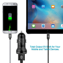 Carica l'immagine nel visualizzatore di Gallery, Beikell Caricabatteria da Auto, Rapido USB Adattatore per Nero - Ilgrandebazar