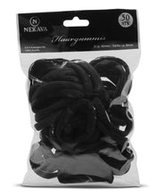 Carica l'immagine nel visualizzatore di Gallery, 50 pezzi di elastici neri per capelli cotone pregiato, ideale nero - Ilgrandebazar