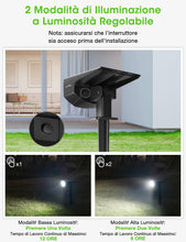 Carica l'immagine nel visualizzatore di Gallery, 12 LED Luci Solari Esterno, IP67 Luce Solare con 2 Modalità di 2 pezzi - Ilgrandebazar