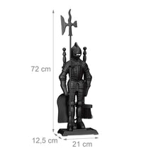 Carica l'immagine nel visualizzatore di Gallery, Relaxdays Ritter, Accessori per Camino in ghisa Camino, Standard, Nero