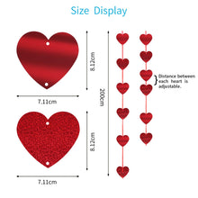 Carica l'immagine nel visualizzatore di Gallery, LANMOK Decorazione Bandiera Cuore,12 Pezzi Cuore San Valentino...