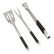 Carica l'immagine nel visualizzatore di Gallery, Bruzzzler Set posate da grill in acciaio inox, 3 pezzi, 3 Pezzi, Argento - Ilgrandebazar