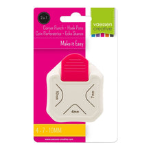 Carica l'immagine nel visualizzatore di Gallery, Vaessen Creative 3 in 1 Perforatrice per Arrotonda Angoli, 4-7-10 mm, Bianca - Ilgrandebazar
