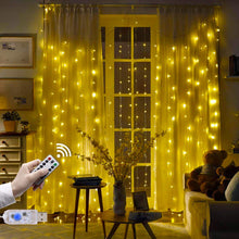 Carica l'immagine nel visualizzatore di Gallery, Tenda Luminosa Natale 3m * 300 LED Luci Impermeabile IP65 con 8... - Ilgrandebazar