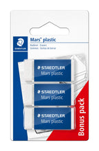 Carica l'immagine nel visualizzatore di Gallery, Staedtler Mars plastic 526 53 Gomma, 40 x 19 x 13 mm, Confezione da 3