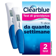 Carica l'immagine nel visualizzatore di Gallery, Clearblue Test di Gravidanza Digitale con Indicatore delle Settimane - Pacco con 2 test
