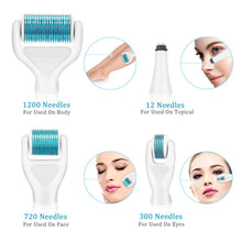Carica l'immagine nel visualizzatore di Gallery, Winpok Dermaroller, 6 in 1 Derma Roller Kit, 12/300/ 720/1200 Aghi, bianco - Ilgrandebazar