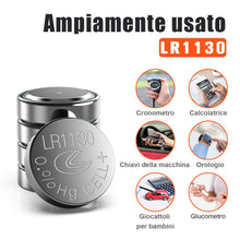Carica l'immagine nel visualizzatore di Gallery, Confezione da 40 pacchi batteria alcalina AG10(LR1130) --- 40 Pezzi, Argento - Ilgrandebazar