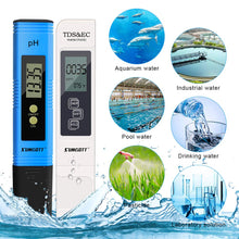 Carica l'immagine nel visualizzatore di Gallery, Misuratore Ph, PH Tester, misuratore ph acqua 4 in 1 PH/TDS&amp;EC white+blue - Ilgrandebazar