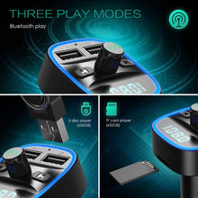Carica l'immagine nel visualizzatore di Gallery, ORIA Trasmettitore Bluetooth per Auto, A 4.2, Black + Blue
