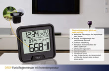 Carica l'immagine nel visualizzatore di Gallery, TFA Dostmann Drop 47.3005.01 - Pluviometro Wireless con Temperatura Nero - Ilgrandebazar