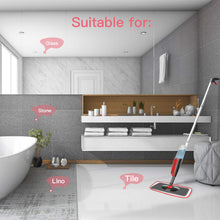 Carica l'immagine nel visualizzatore di Gallery, Fixget Lavapavimenti a Spruzzo, Microfibra Spray Mop con Spruzzatore Red - Ilgrandebazar